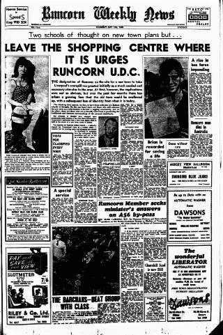 cover page of Runcorn Weekly News published on May 13, 1965